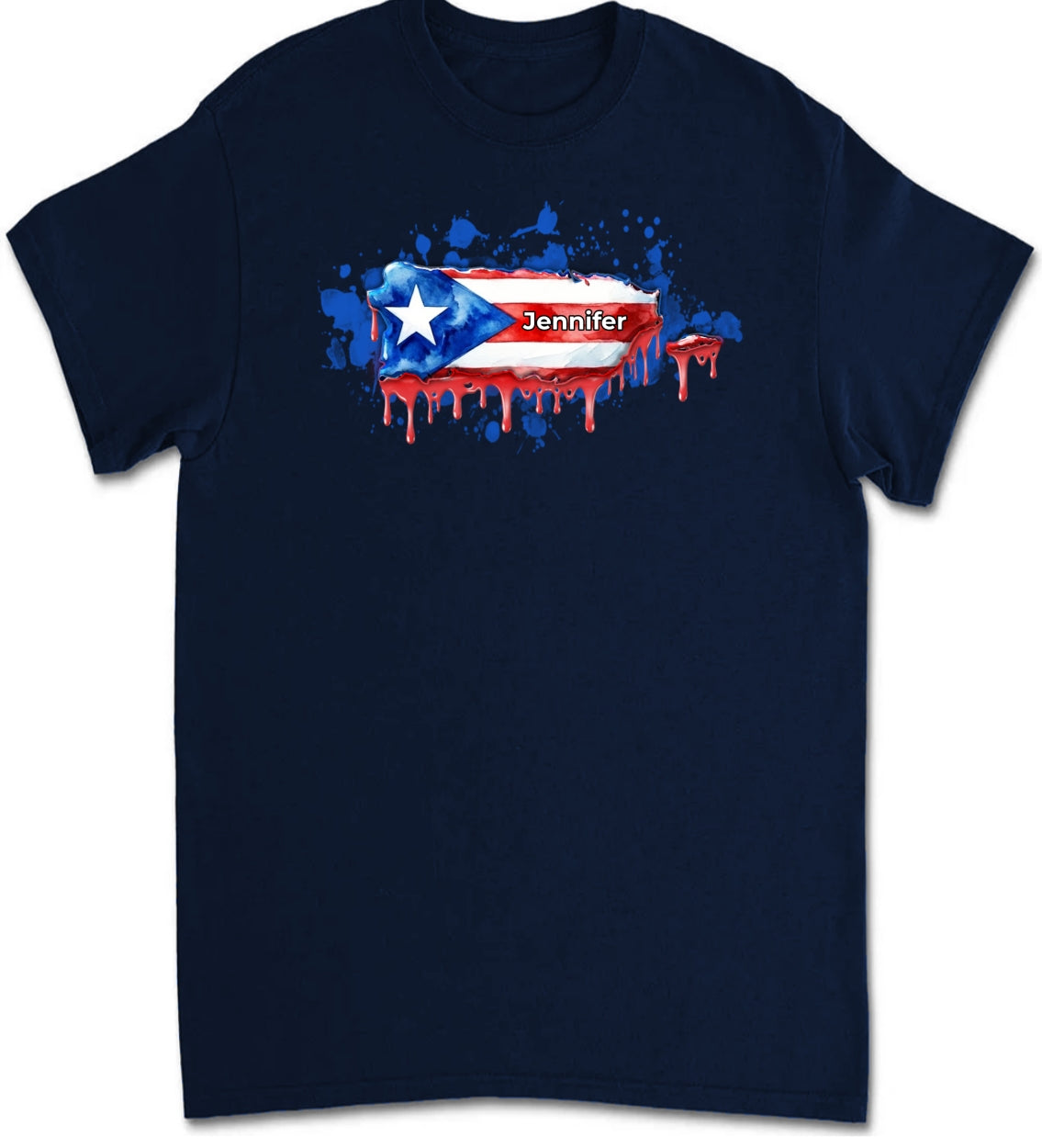 Custom Puerto Rico Map Colorful T-shirt