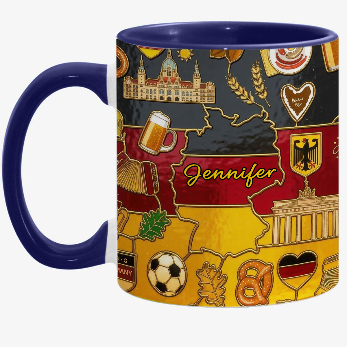 Custom Germany Accent Mug With Name In Germany Map