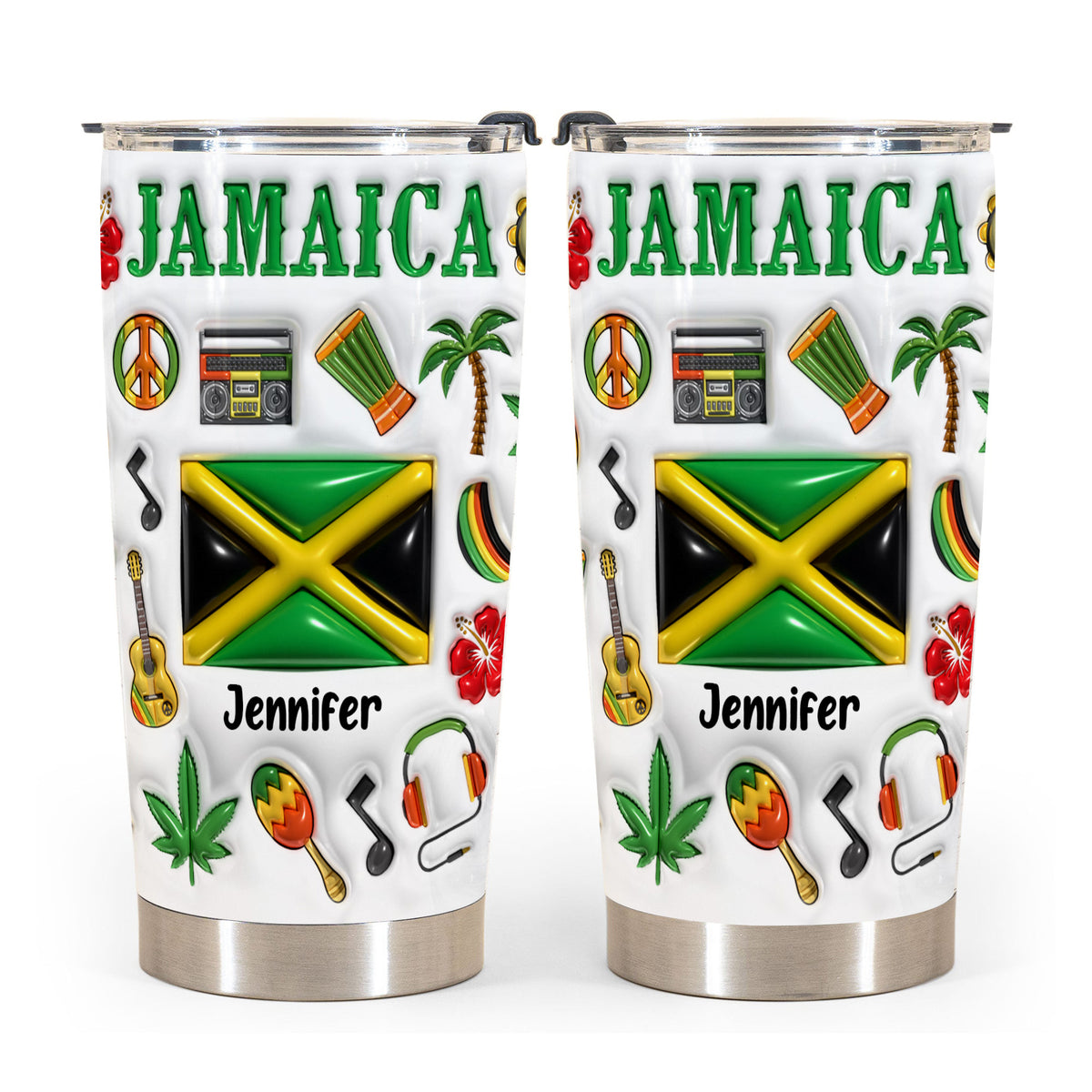 Custom Jamaica Tumbler Cup With Your Name