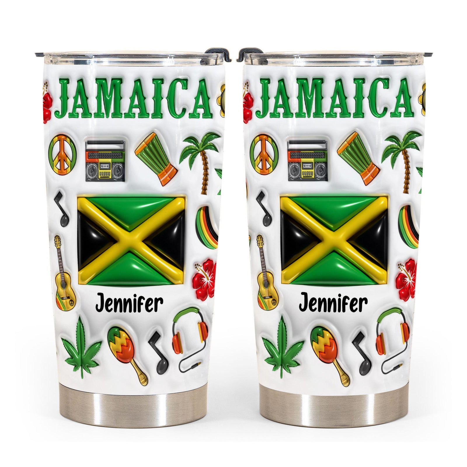 Custom Jamaica Tumbler Cup With Your Name