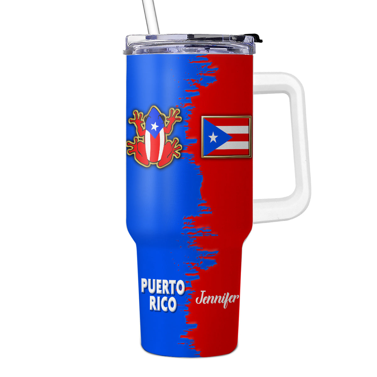 Custom Puerto Rican Pride 40oz Tumbler With Your Name
