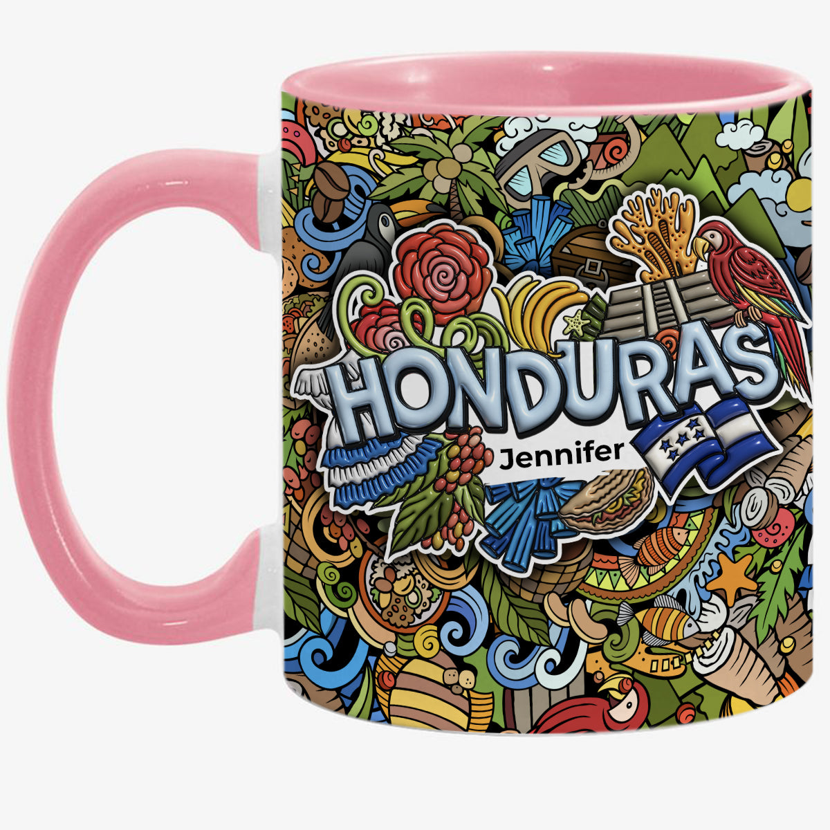Custom Honduras Accent Mug With Mixed Symbols