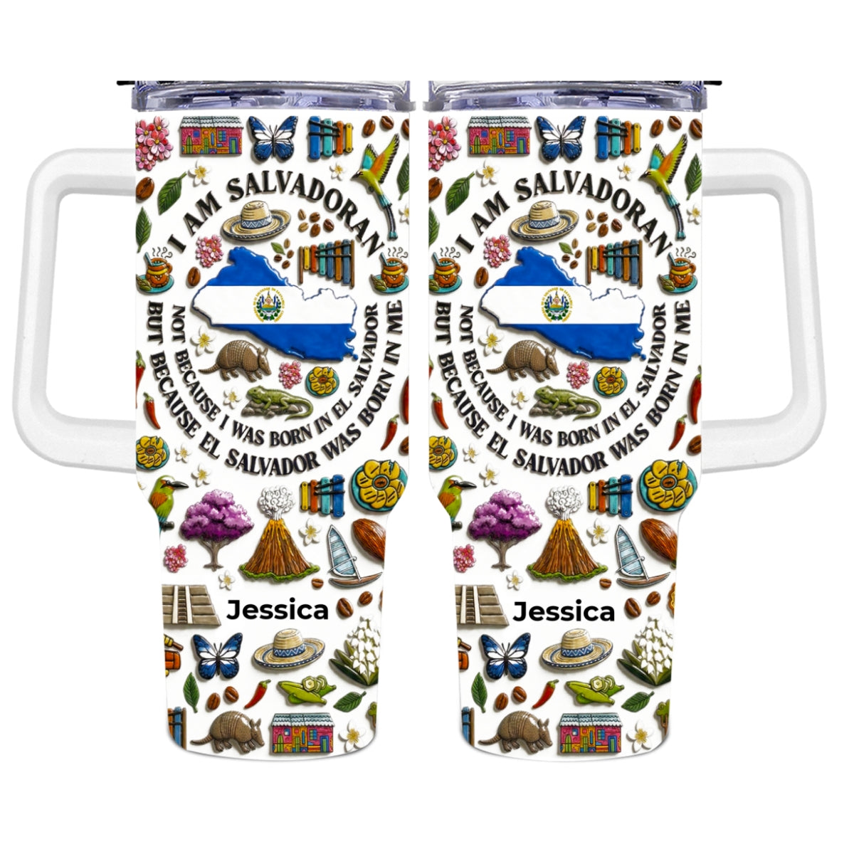 Custom I Am Salvadoran 40oz Tumbler With Your Name