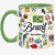 Custom Brazil Accent Mug With Water Symbols, Name