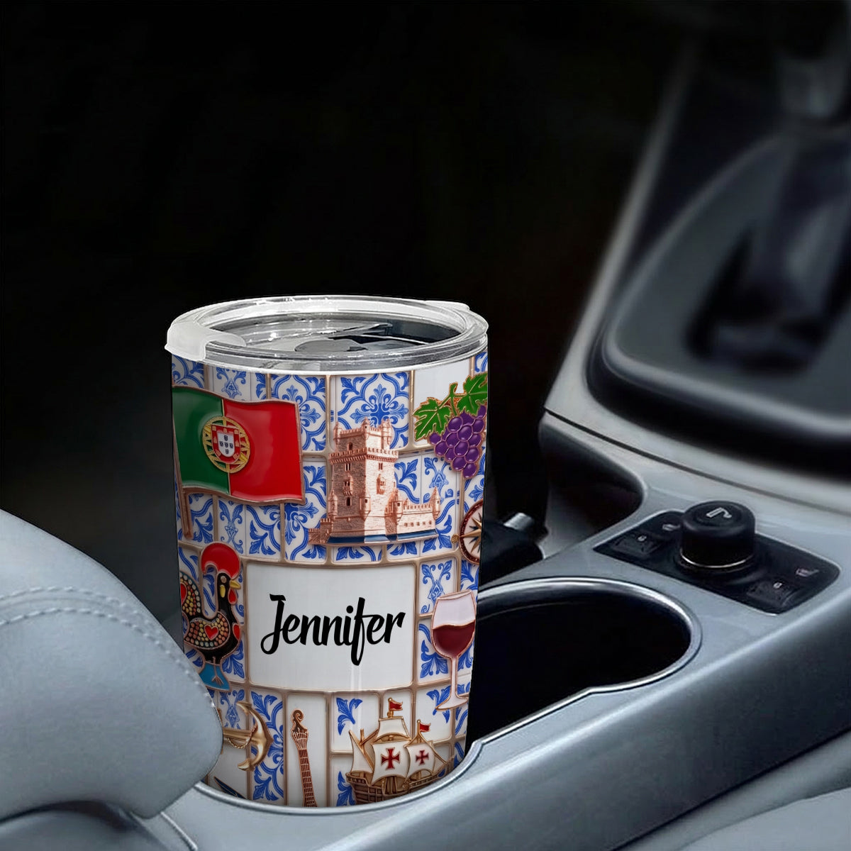 Custom Portugal Tumbler With Beautiful Symbols v2