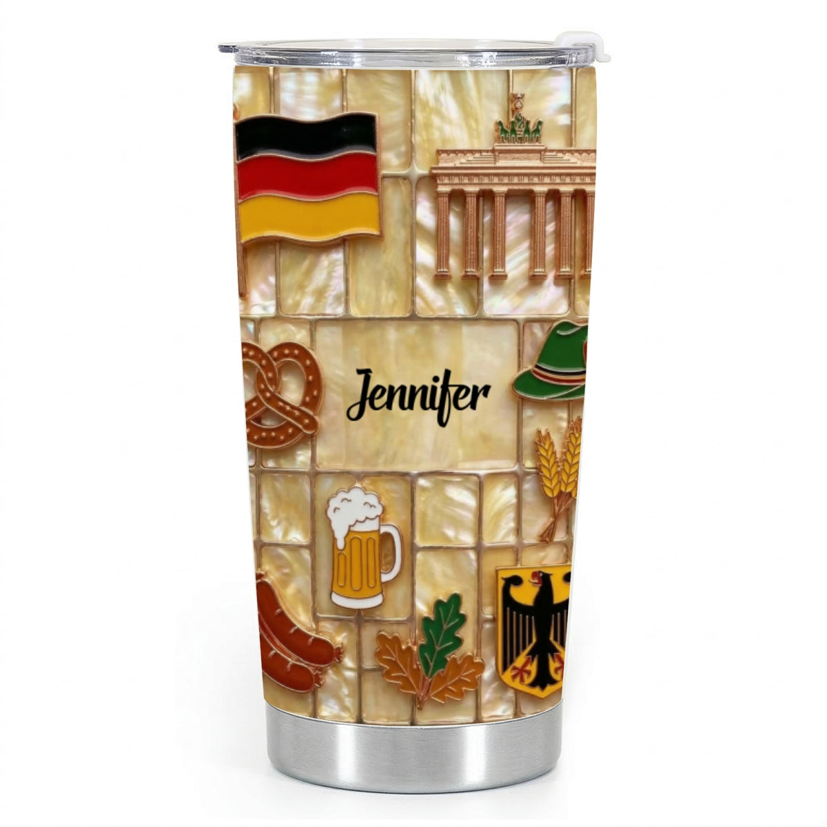 Custom Germany Tumbler With Beautiful Symbols