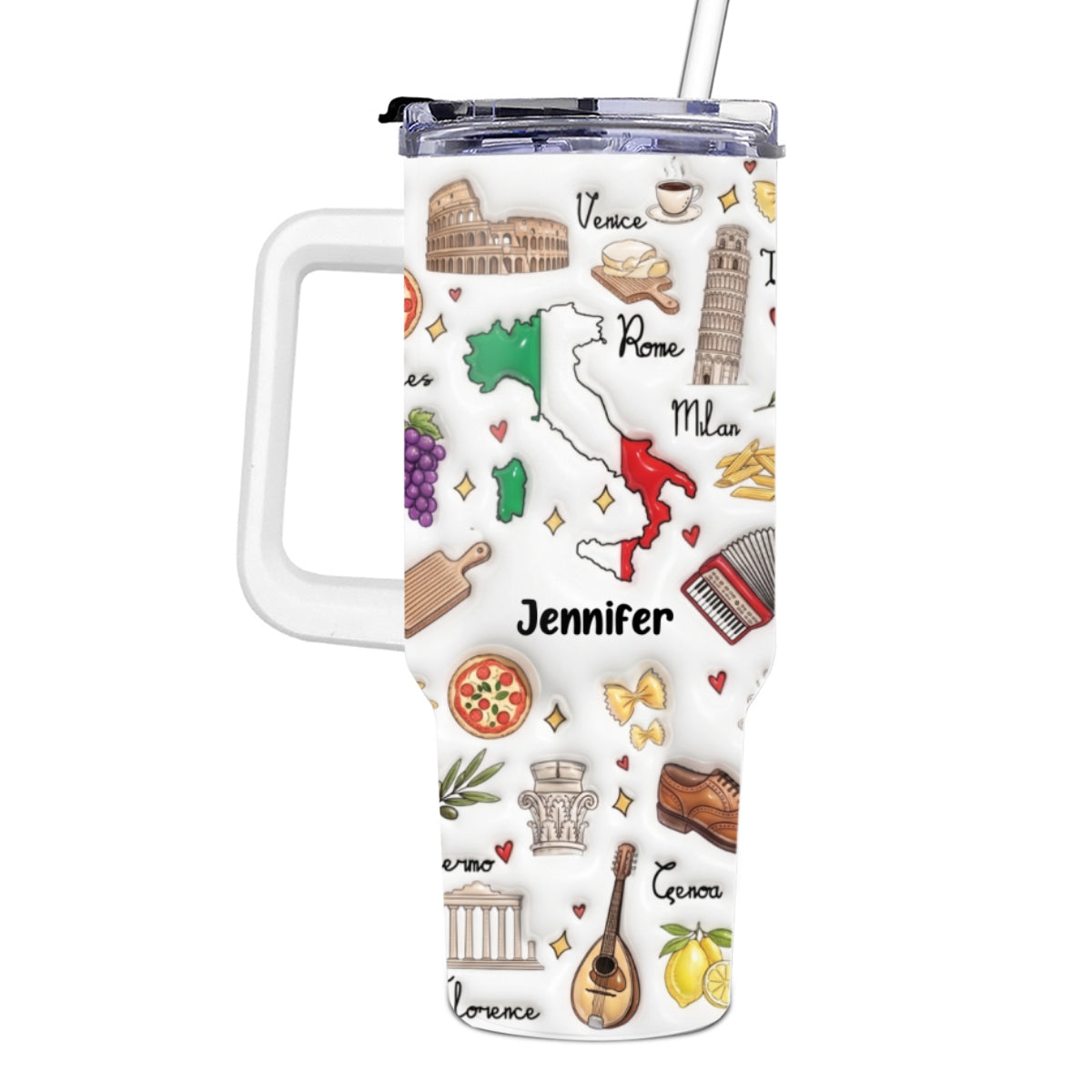 Custom Italy 40oz Tumbler With Your Name