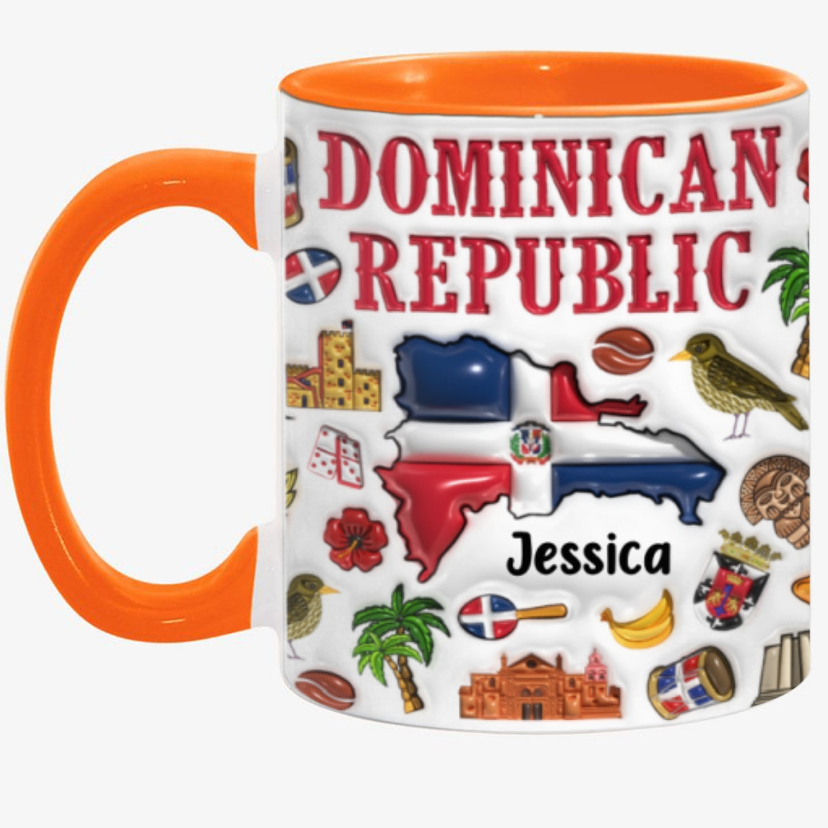 Custom Dominican Republic Accent Coffee Mug Cup With Your Name
