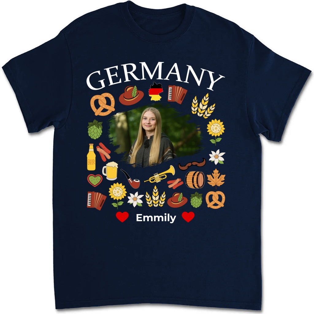Personalized Germany T-shirt Symbols With Photo