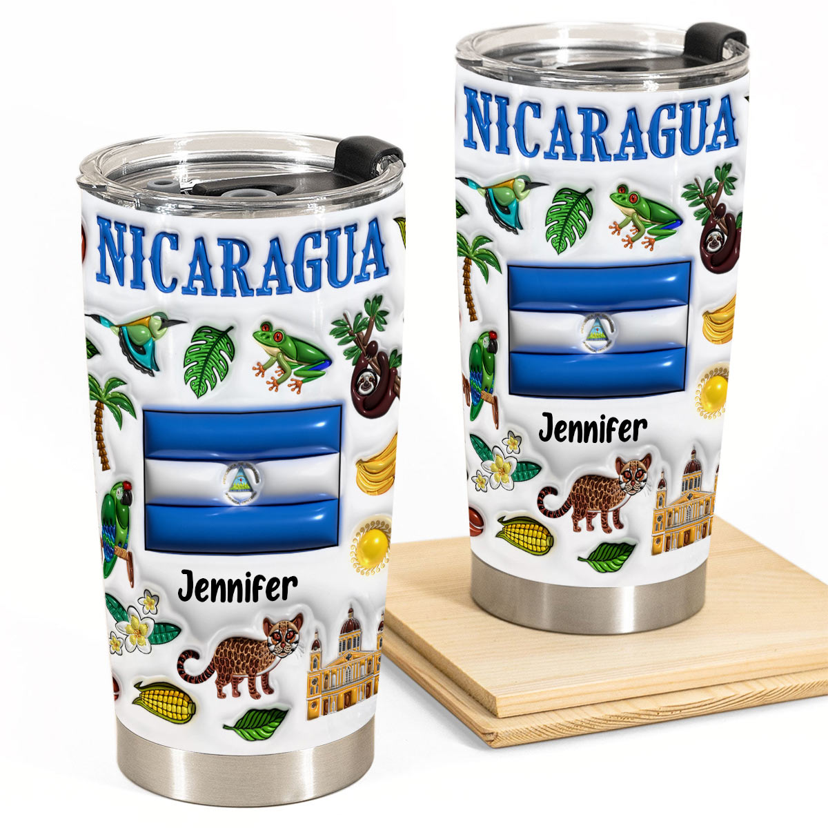 Custom Nicaragua Tumbler Cup With Your Name