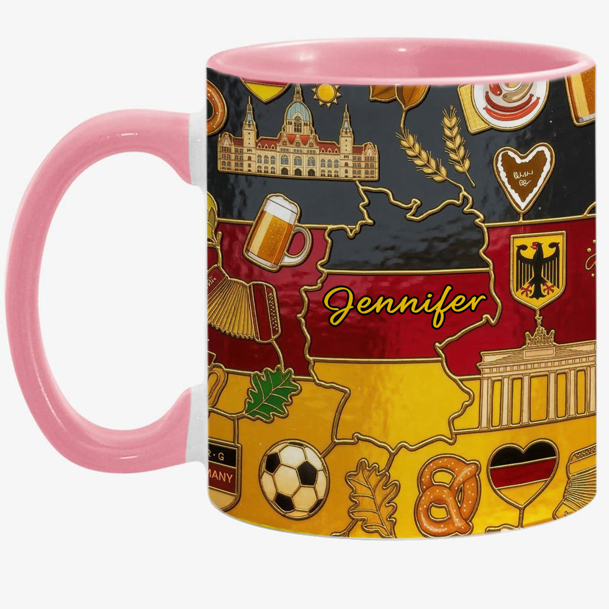 Custom Germany Accent Mug With Name In Germany Map