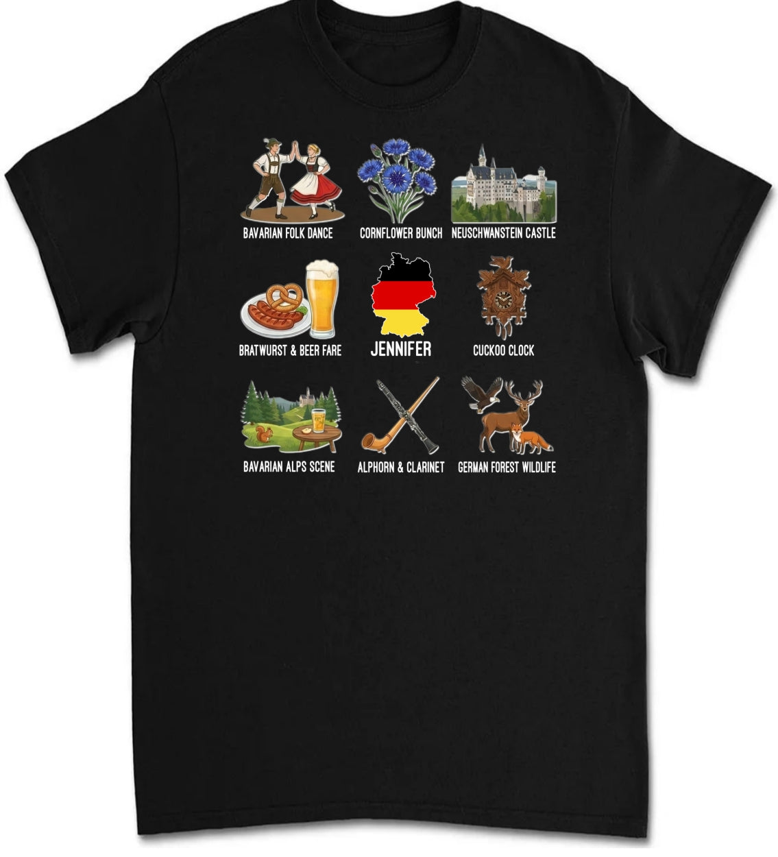 Custom Germany T-shirt For German With Symbols And Name