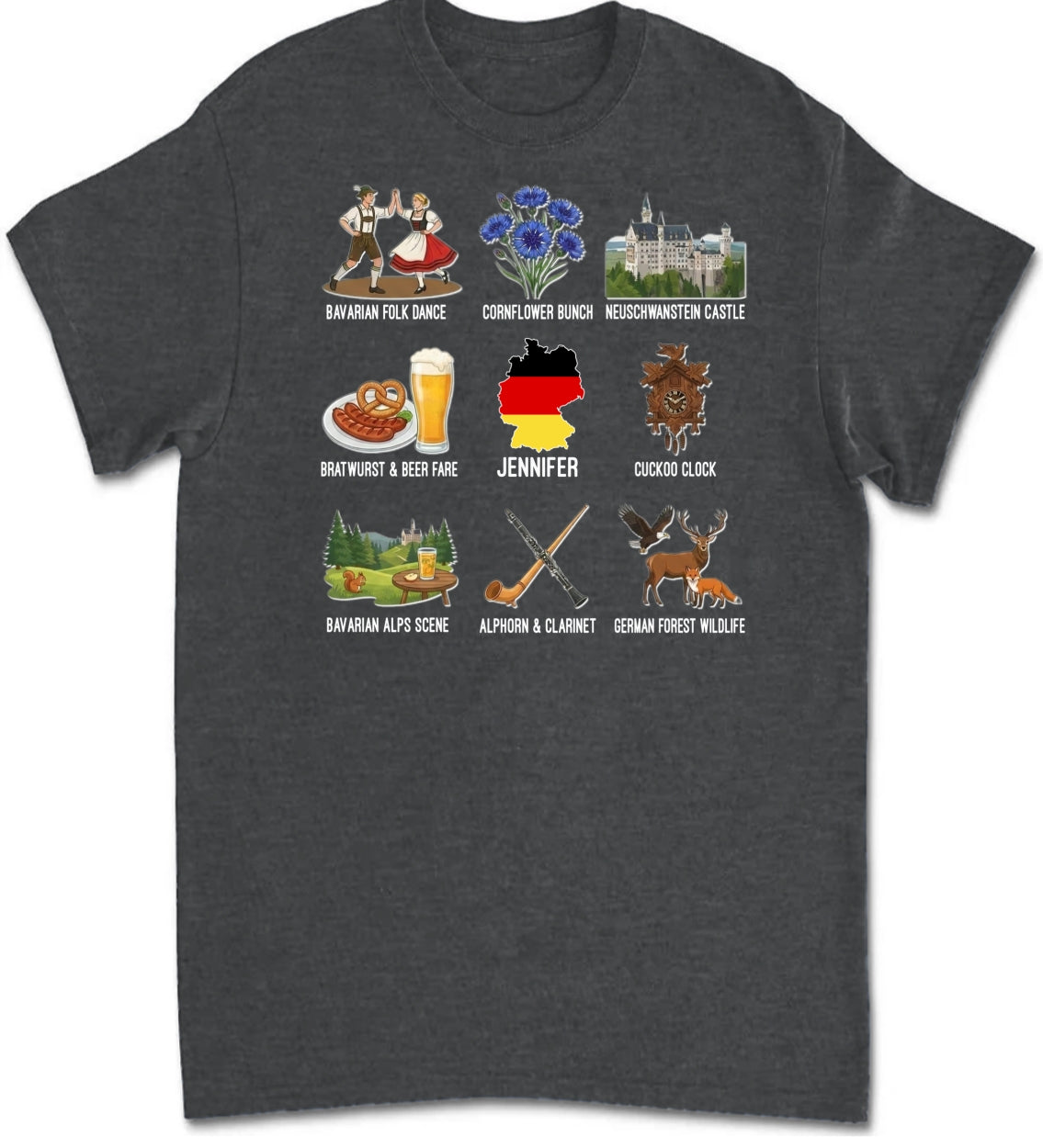 Custom Germany T-shirt For German With Symbols And Name