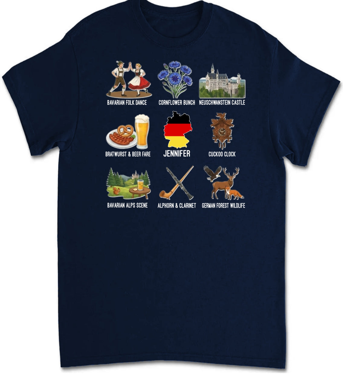 Custom Germany T-shirt For German With Symbols And Name