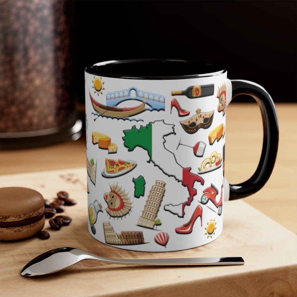 Italy Flag Symbol Two Tone Coffee Mug - Mug Born Teezalo