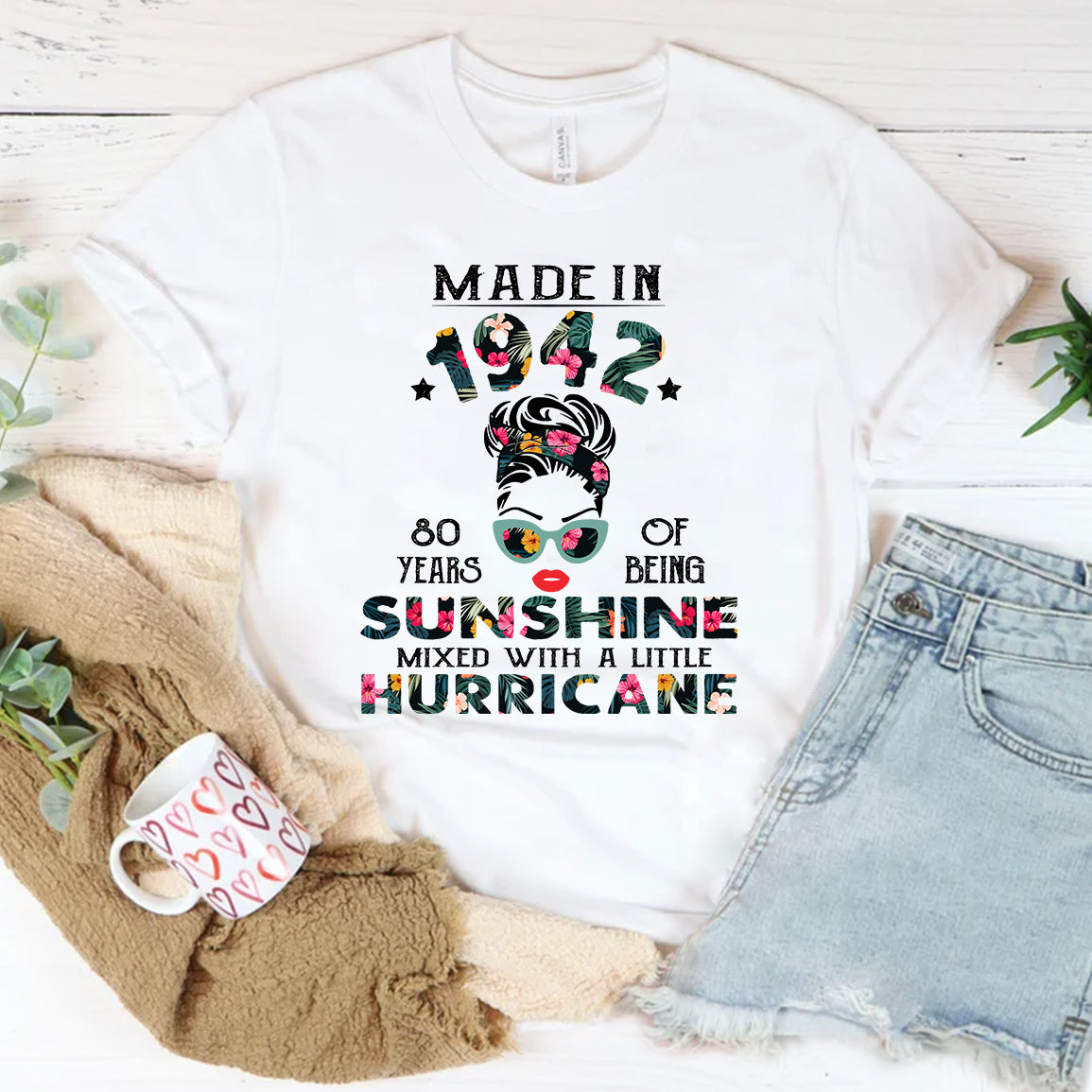 Made In 1942 80th Birthday T-shirt For Her