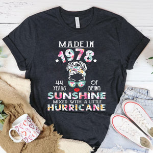 Made In 1978 44th Birthday T-shirt For Her - T-shirt Birthday Gift Teezalo