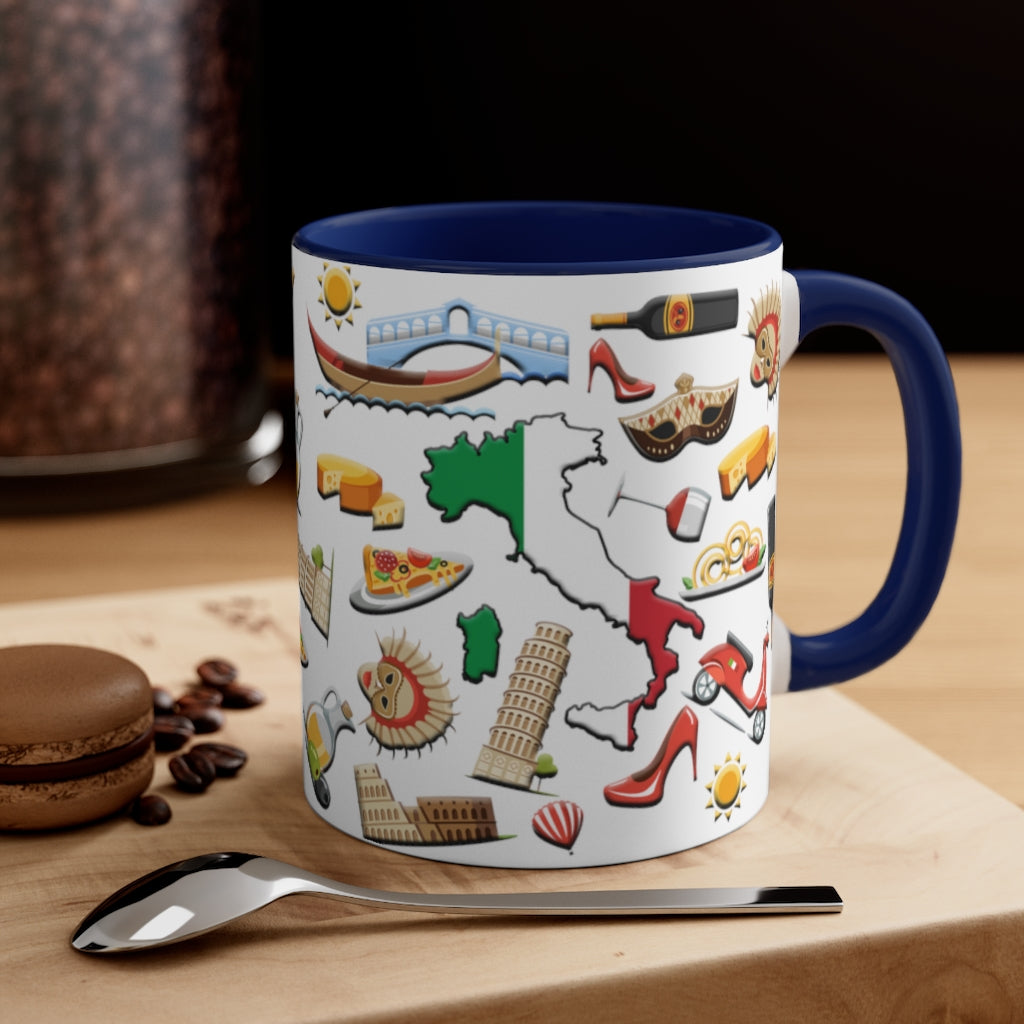 Italy Flag Symbol Two Tone Coffee Mug - Mug Born Teezalo