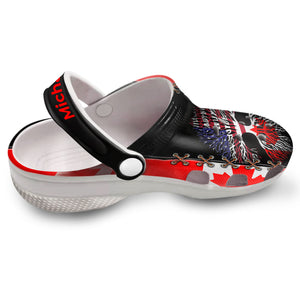 Canada Roots Gift Canadian American Flag Clogs Shoes