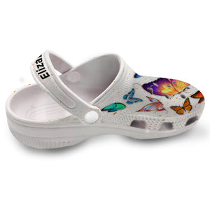 Butterfly Personalized Clogs Shoes, Best Gifts For Butterfly Lovers