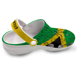 Jamaica Flag Personalized Clogs Shoes With Your Name