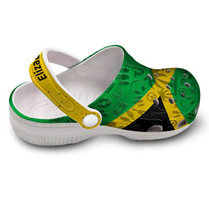 Jamaica Flag Personalized Clogs Shoes With Your Name
