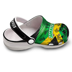 Personalized Jamaica Flag Heritage Symbols Clogs Shoes