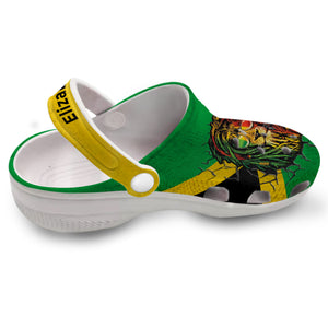 Jamaica Flag Crack Personalized Clog Shoes