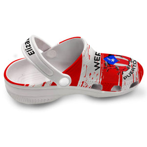 Wepa Puerto Rico Flag Puerto Rican Pride Gift Personalized Clog Shoes