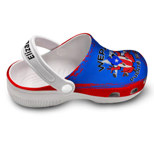 Wepa Puerto Rico Flag Puerto Rican Pride Gift Personalized Clog Shoes