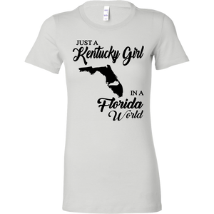 Just A Kentucky Girl In A Florida World T-shirt - T-shirt Teezalo