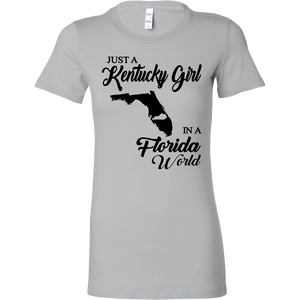 Just A Kentucky Girl In A Florida World T-shirt - T-shirt Teezalo