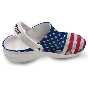 America Flag Personalized Clogs Shoes With Your Name