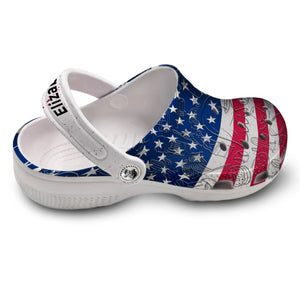 America Flag Personalized Clogs Shoes With Your Name
