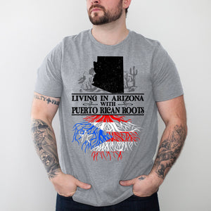 Living In State with Puerto Rico Roots Custom T-shirt Success