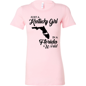 Just A Kentucky Girl In A Florida World T-shirt - T-shirt Teezalo
