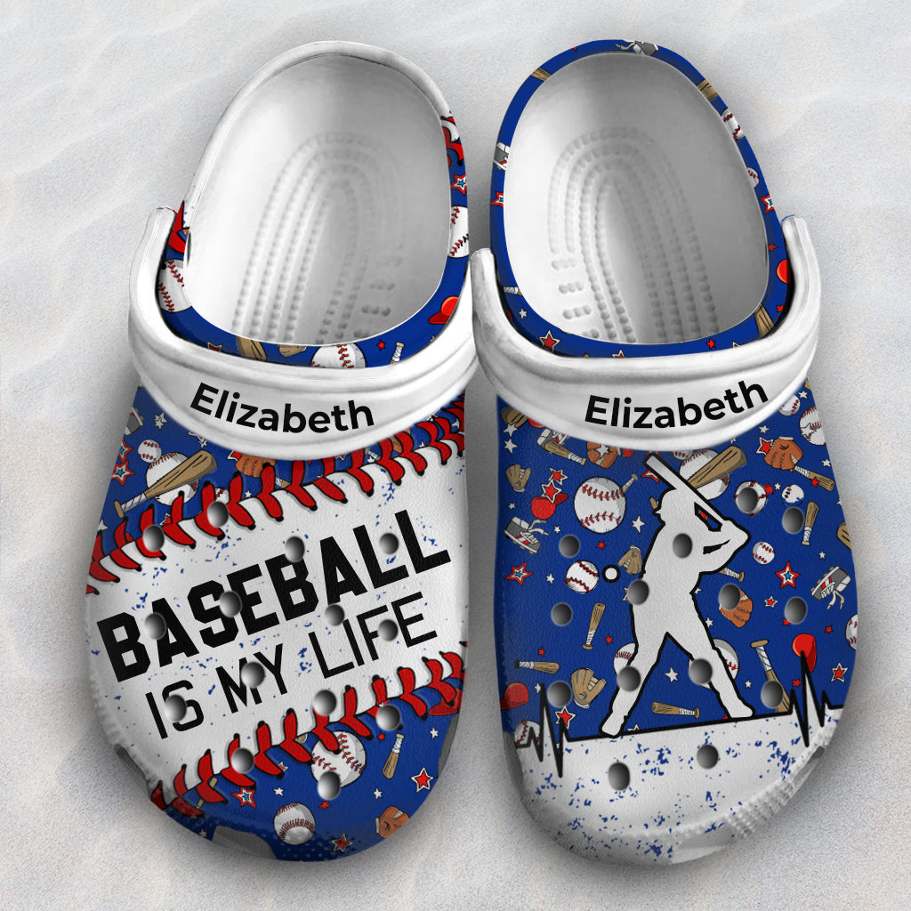 Baseball Is My Life Custom Clogs Shoes