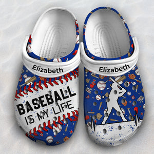 Baseball Is My Life Custom Clogs Shoes