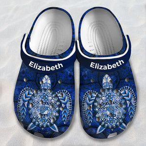 Beautiful Turtle Personalized Clogs Shoes With Your Name 1