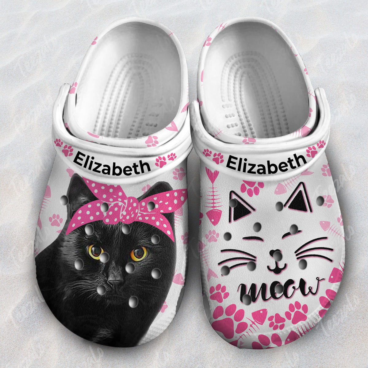 Cute Cat Meow Personalized Clogs Shoes