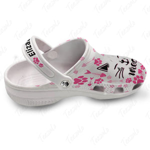 Cute Cat Meow Personalized Clogs Shoes