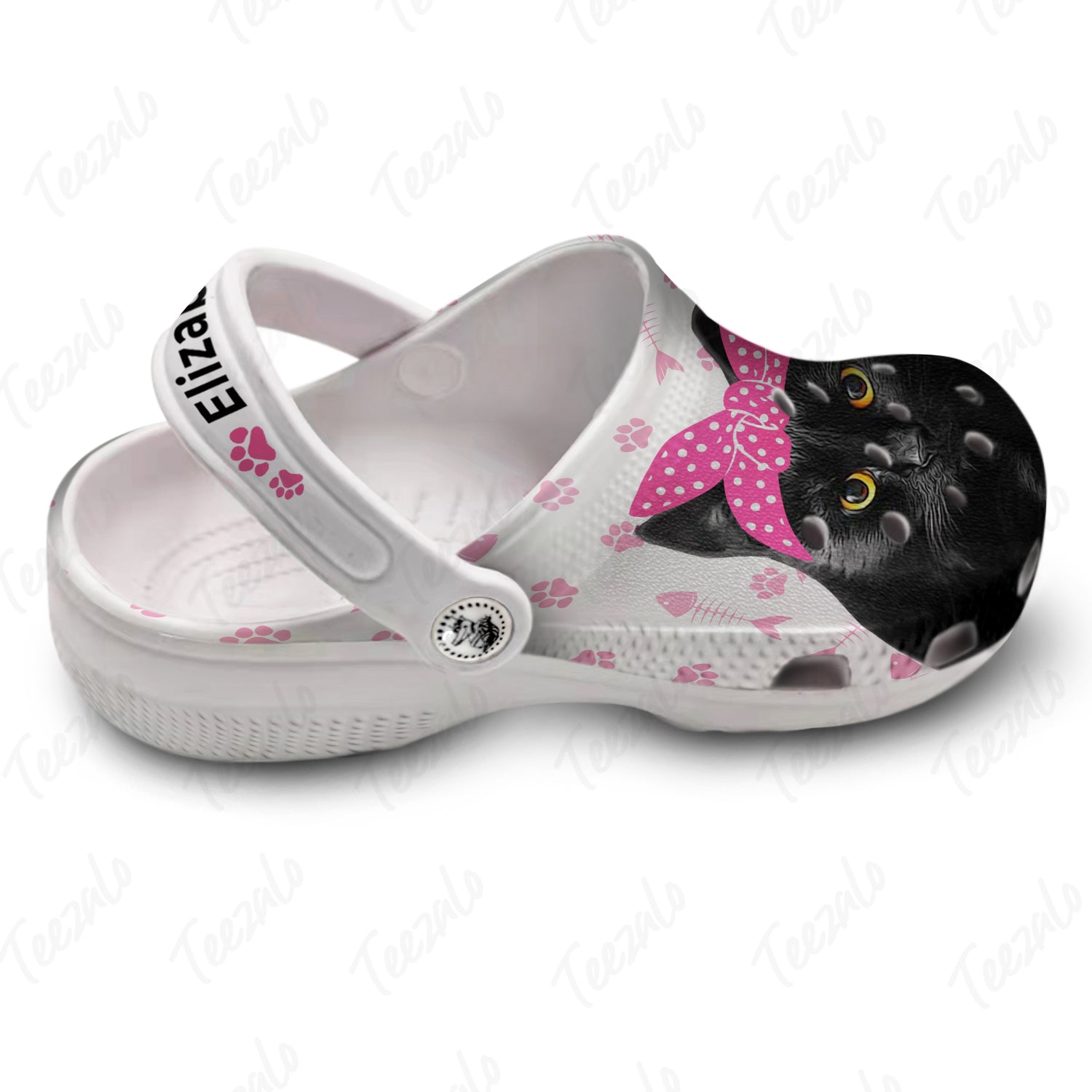 Cute Cat Meow Personalized Clogs Shoes - Teezalo