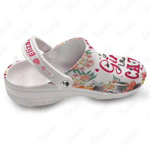 Just A Girl Who Loves Cats Personalized Clogs Shoes - Crocs Pet Teezalo