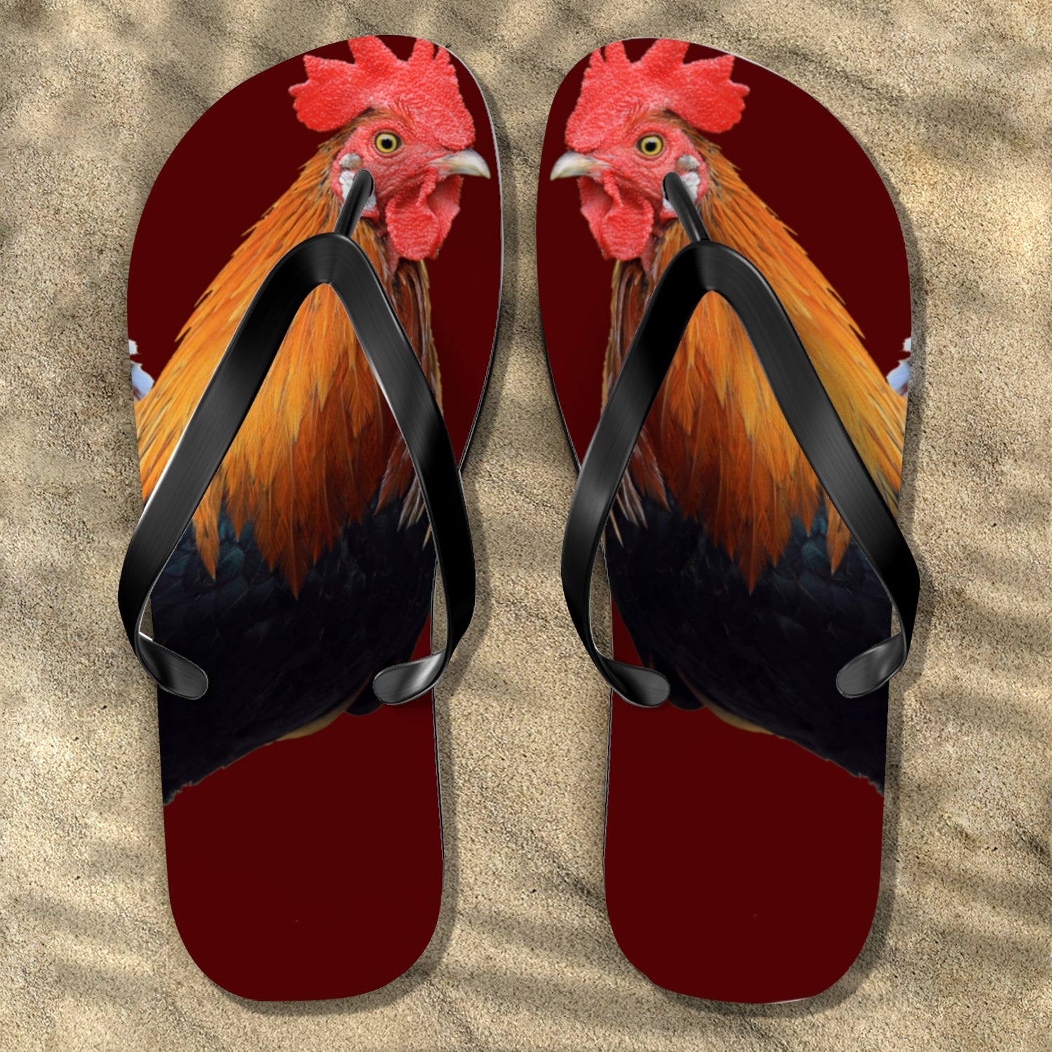 Chicken Rooster Flip Flops - Flip Flops Pet Teezalo