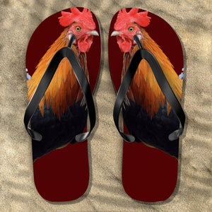 Chicken Rooster Flip Flops - Flip Flops Pet Teezalo