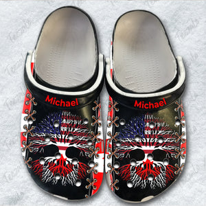 Canada Roots Gift Canadian American Flag Clogs Shoes