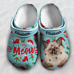 Cat Meow Personalized Clogs Shoes With Picture