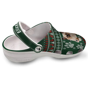 Cat Personalized Holiday Clogs Shoes With Photo TH1104 3
