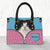 Cat Personalized Leather Handbag Gift for Cat Mom with Cat Face