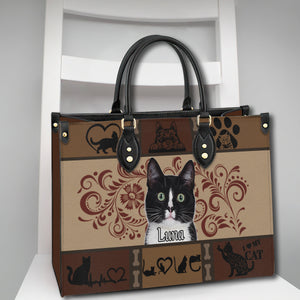 Cat Personalized Leather Handbag TH1229 2